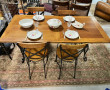 Table rectangulaire plateau en bois frui