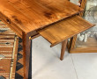 Table ou bureau en bois fruitier ouvrant