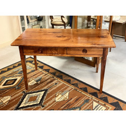 Table ou bureau en bois fruitier ouvrant