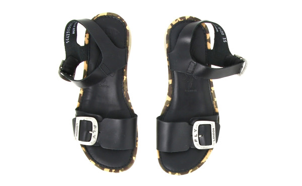 FLY - Sandales en cuir, coloris noir, bo