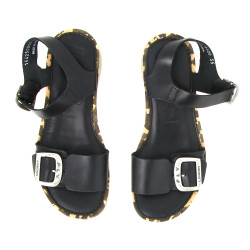 FLY - Sandales en cuir, coloris noir, bo