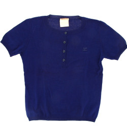 COURREGES PARIS - Pull vintage col rond,