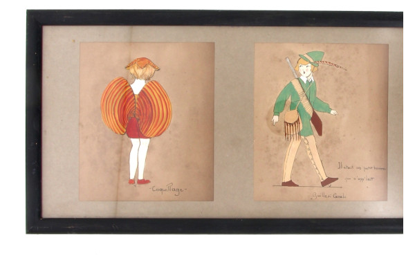 Thème ENFANTINA - 5 gouaches dans le mêm