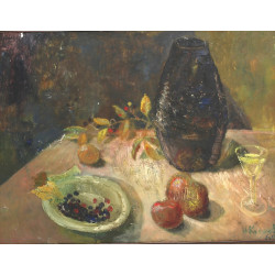 Hervé KERVELLA (XXème) "Nature morte aux