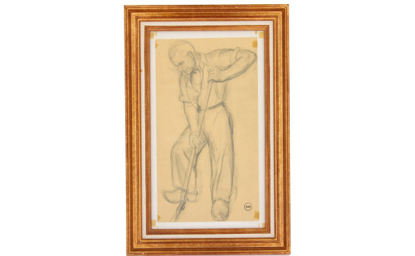 Adelyne NEVEUX (1912-1987) "Homme à la b