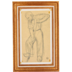 Adelyne NEVEUX (1912-1987) "Homme à la b
