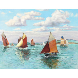 DUQUESNE-BONTE (Xxème) "Marine, voiles e
