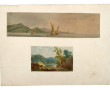 Ecole XIXème - "Marine" et "Paysage anim