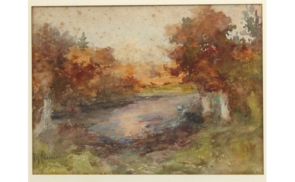 Théophile NICOLET (XIX-XX) "Lavandière d