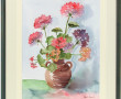 Paul GALET (Xxème) "Bouquet de géraniums