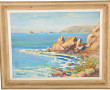 SCHNEIDER (Xxème) "Côte rocheuse", huile