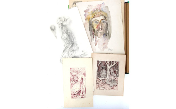 Yvan TRAVERS - Lot de dessins, affiches 