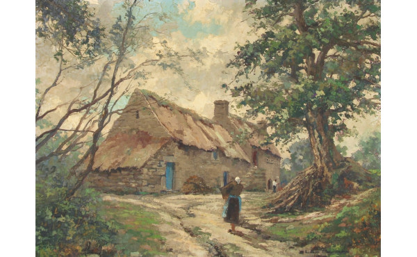 Léopold PERNES (1912-1980) "La chaumière