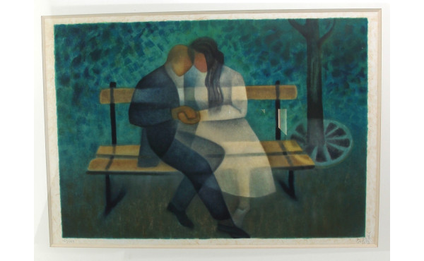 Louis TOFFOLI (1907-1999) "Les amoureux 