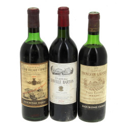 Lot de 3 bouteilles de Bordeaux des anné