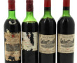 Lot de 4 bouteilles de BORDEAUX des ann