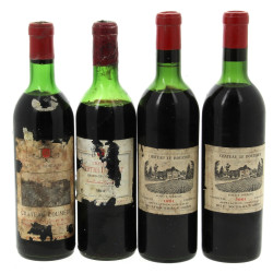 Lot de 4 bouteilles de BORDEAUX des ann