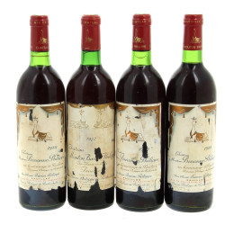 Lot de 4 bouteilles: - 3 B Ch MOUTON BA