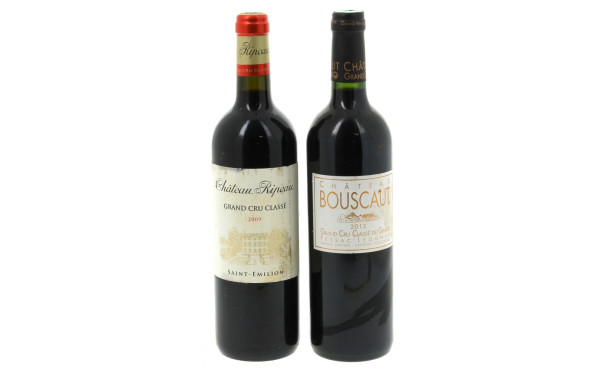 Lot de 2 bouteilles: - 1 B Ch BOUSCAUT 