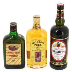 Lot de 3 bouteilles: - 1 B Whisky Willi