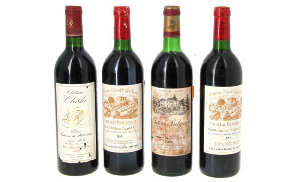 Lot de 4 bouteilles: - 2 B Ch BEAUSEJOU