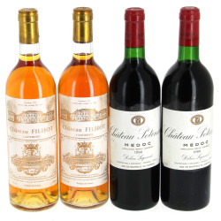 Lot de 4 bouteilles: - 2 B Ch POTENSAC 
