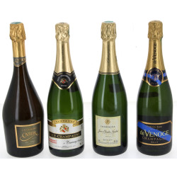 Lot de 4 bouteilles de CHAMPAGNE: - CAT