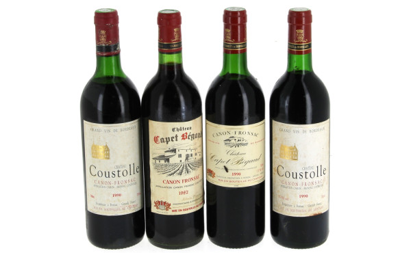 lot de 4 bouteilles de CANON FRONSAC: -