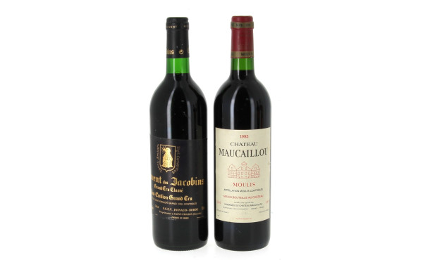 Lot de 2 bouteilles: - 1 B Ch Maucaill