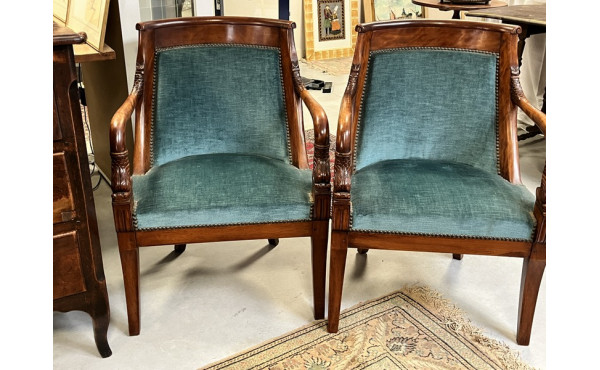 Salon style Restauration en acajou compr