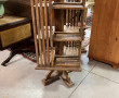 Bibliothèque tournante en bois exotique,
