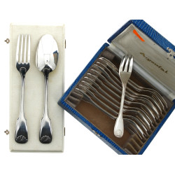ARGENTAL - 11 fourchettes à gâteaux en m
