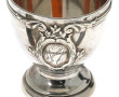 Coquetier en argent, et cuillère à œuf e