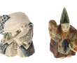Lot de 2 netsukés polychromes (éclat au 