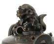Brûle parfum chinois en bronze à patine 