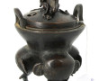 Brûle parfum chinois en bronze à patine 