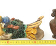 Vase d'applique en céramique polychrome 