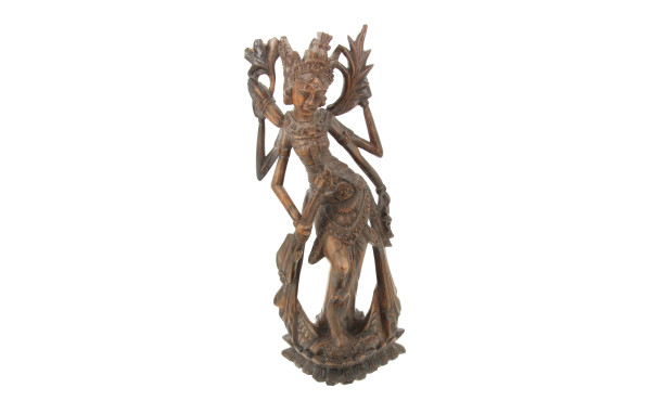 ASIE - Statuette en bois sculpté représe