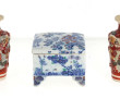 JAPON - Coffret en porcelaine à section 