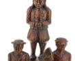 Thème BRETAGNE - 4 sujets en bois sculpt