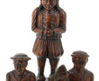 Thème BRETAGNE - 4 sujets en bois sculpt