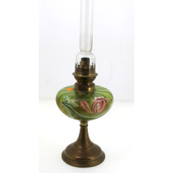 Lampe à pétrole à réservoir en verre à d