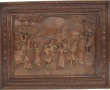 BRETAGNE - Grand panneau en bois sculpté