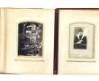 Album photo fin XIXème, reliure cuir bru