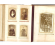 Album photo fin XIXème, reliure cuir bru