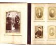 Album photo fin XIXème, reliure cuir bru