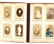 Album photo fin XIXème, reliure cuir bru