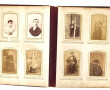 Album photo fin XIXème, reliure cuir bru