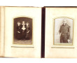 Album photo fin XIXème, reliure cuir bru