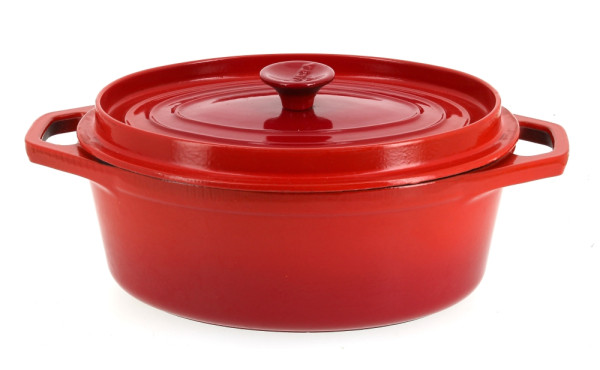INVICTA - Faitout en fonte rouge L. 37 c